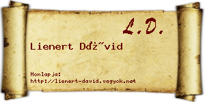 Lienert Dávid névjegykártya
